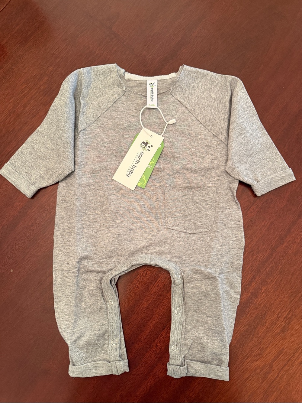 NWT Earth Baby Outfitters Certified Organic Cotton One-Piece Romper